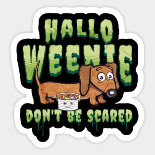 Hallo Weenie Dachshund Halloween Sticker